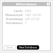 Tap the New Database button
