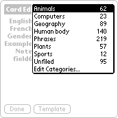 Category list