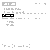 Tap the field label
