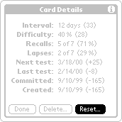 Tap the Reset button