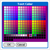 Text color picker