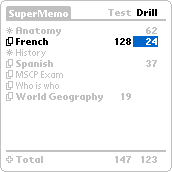 Tap the number of drill cards