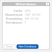 Tap the New Database button