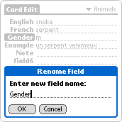 Edit the field name