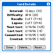 Card details